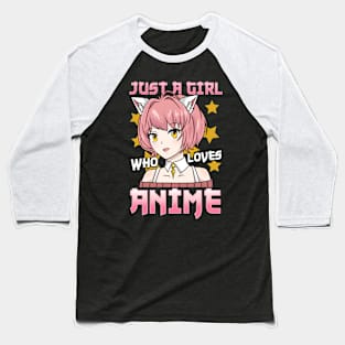 Just A Girl Who Loves Anime - Cosplay Girl Costume Baseball T-Shirt